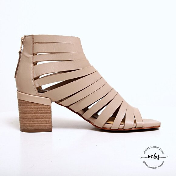 Vintage Foundry Co. Eleanor Leather Sandals Cream Women Size 8.5 - Picture 8 of 12